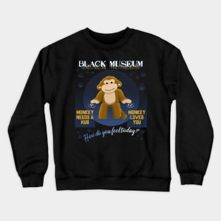 Monkey Black museum Crewneck Sweatshirt